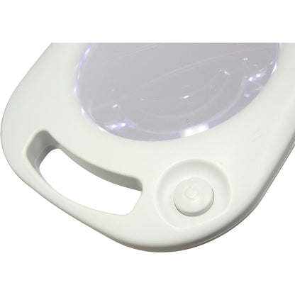 White Smoke Triumph Arch LED Magnifier Floor or Desk Lamp, White Lighting