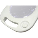 White Smoke Triumph Arch LED Magnifier Floor or Desk Lamp, White Lighting