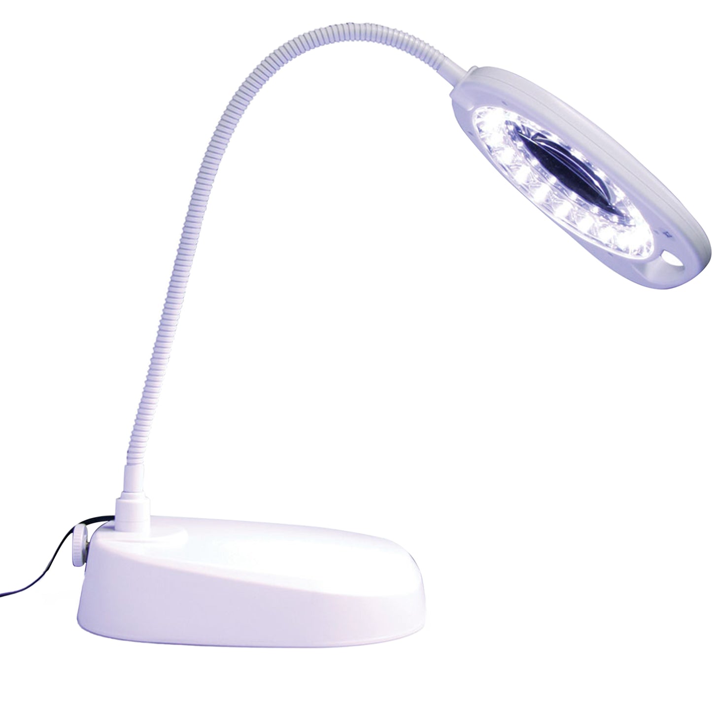 White Smoke Triumph Arch LED Magnifier Floor or Desk Lamp, White Lighting