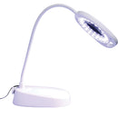 White Smoke Triumph Arch LED Magnifier Floor or Desk Lamp, White Lighting