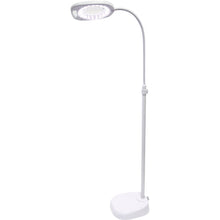 White Smoke Triumph Arch Led Magnifier Lamp Floor Or Desk Lamp, 21 Led White With Tray Lighting