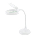 White Smoke Triumph Zoom Desktop Magnifying Lamp, White Lighting