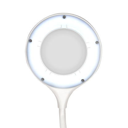 White Smoke Triumph Zoom Desktop Magnifying Lamp, White Lighting
