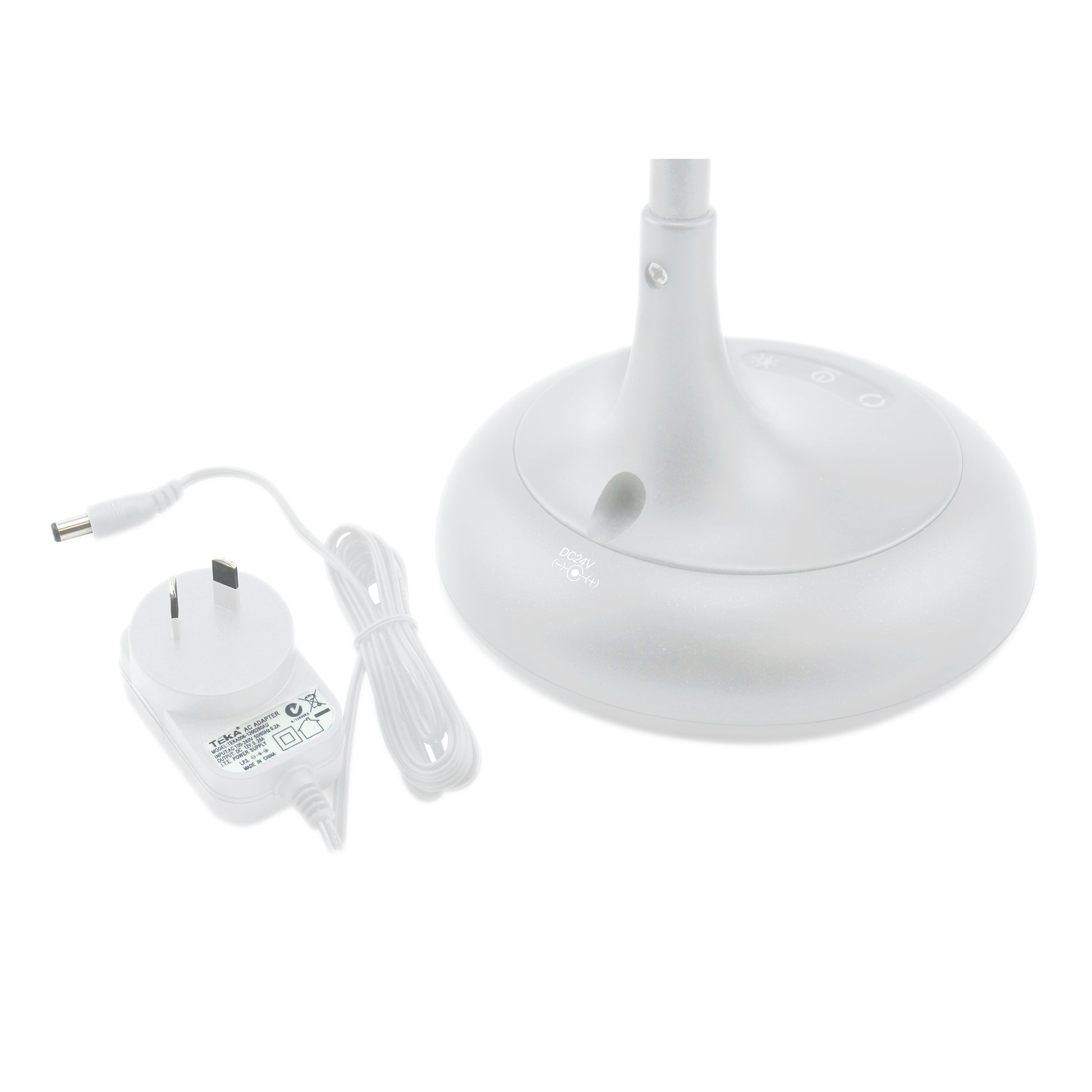 White Smoke Triumph Zoom Desktop Magnifying Lamp, White Lighting