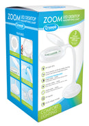White Smoke Triumph Zoom Desktop Magnifying Lamp, White Lighting