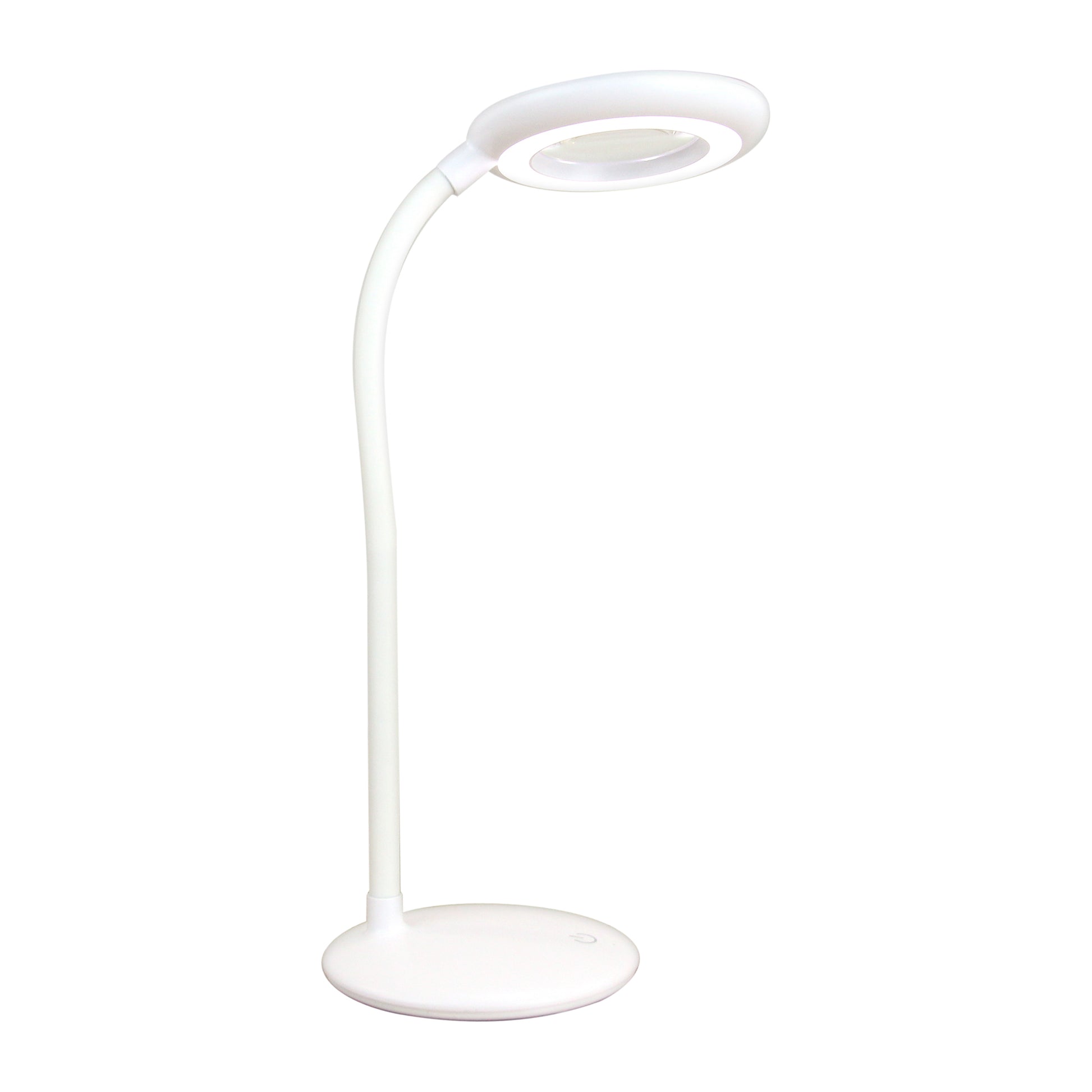White Smoke Triumph LED Rechargeable Magnifying Desk Lamp, White Lighting