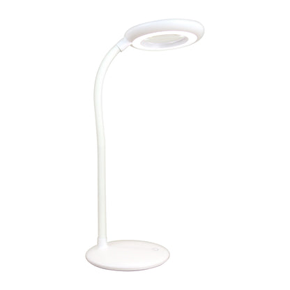 White Smoke Triumph LED Rechargeable Magnifying Desk Lamp, White Lighting