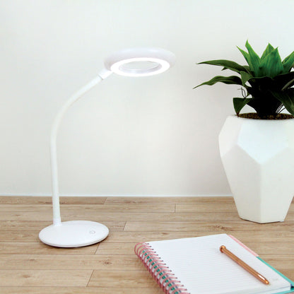Lavender Triumph LED Rechargeable Magnifying Desk Lamp, White Lighting