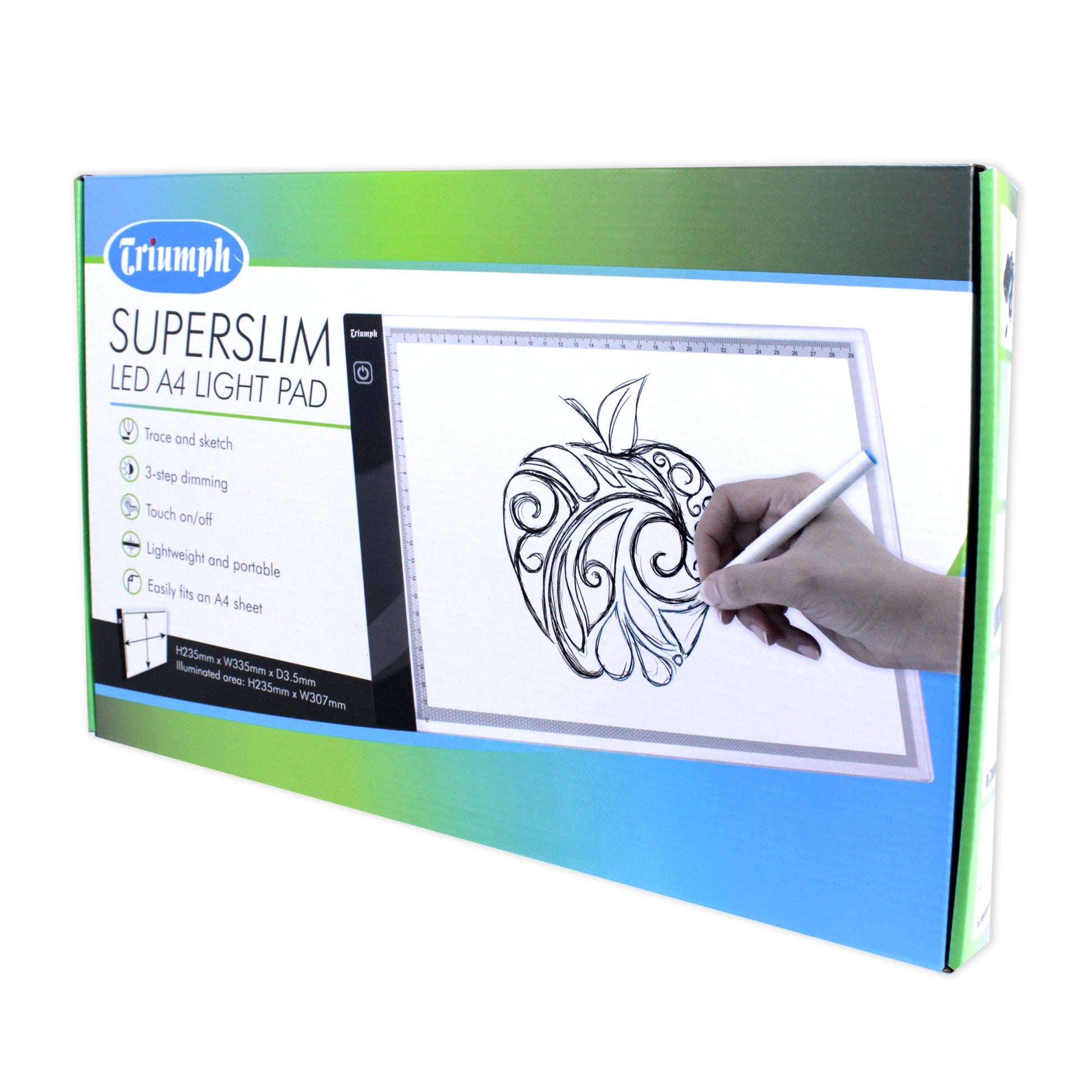White Smoke Triumph LED Super Slim Light Pad, A4 Lighting