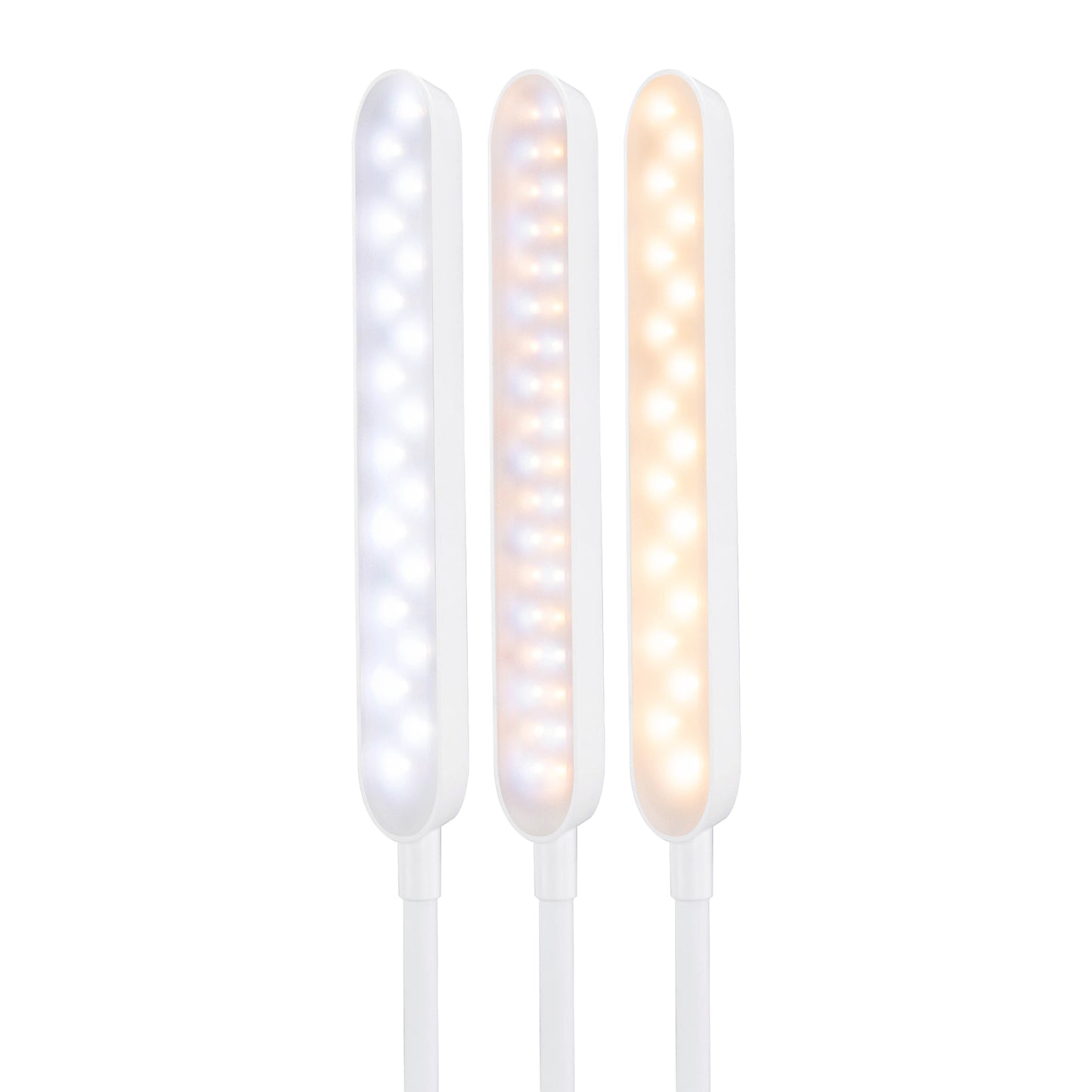 White Smoke Triumph LED Flexible Desk Lamp, White Lighting