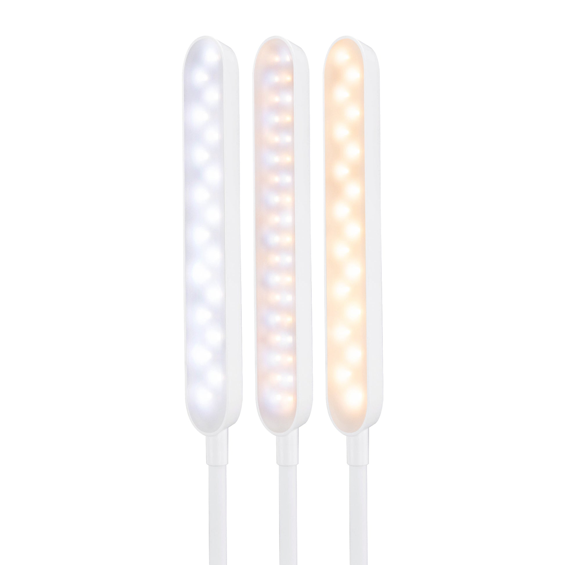 White Smoke Triumph LED Flexible Desk Lamp, White Lighting