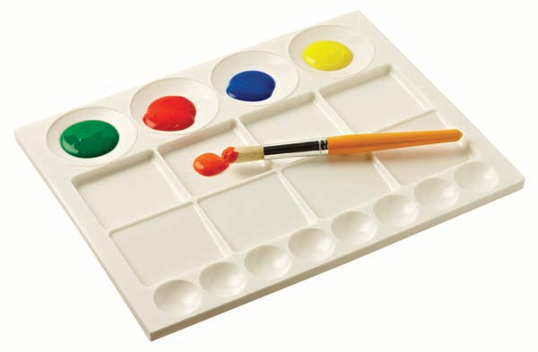 White Smoke EC Paint Palette - 20 Well Kids Paints