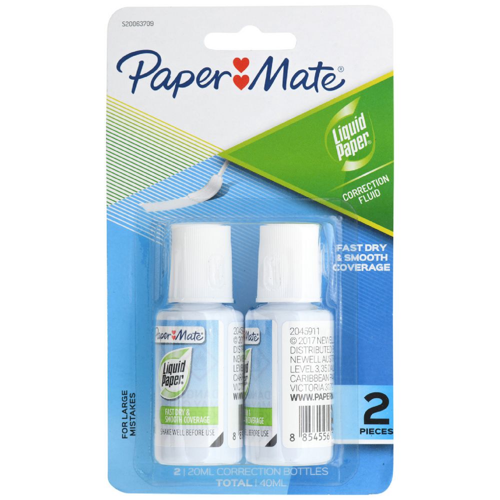 Lavender Liquid Paper Correction Fluid 20ml - 2 pack Correction