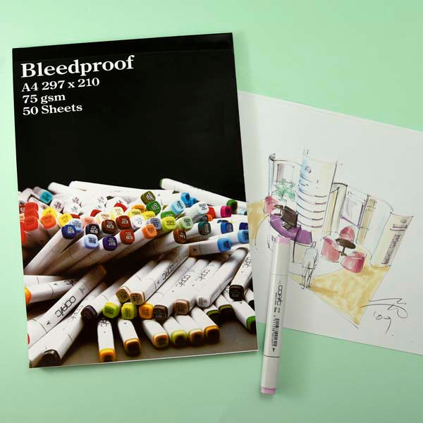 Black Bleedproof Pad A4, 75gsm, 50sh Pads
