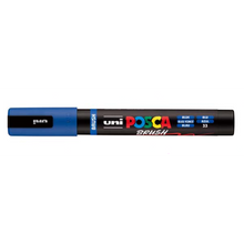 White Smoke POSCA PC5BR Brush Tip Paint Markers, Blue Paint Markers