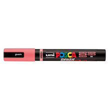 White Smoke POSCA PC5BR Brush Tip Paint Markers, Coral Pink Paint Markers