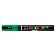 White Smoke POSCA PC5BR Brush Tip Paint Markers, Green Paint Markers