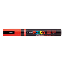 White Smoke POSCA PC5BR Brush Tip Paint Markers, Red Paint Markers