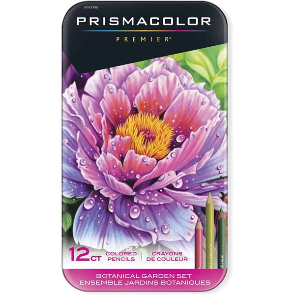 Black Prismacolor Premier Pencils, Botanical Assortment, 12Pk Pencils
