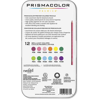 White Smoke Prismacolor Premier Pencils, Botanical Assortment, 12Pk Pencils