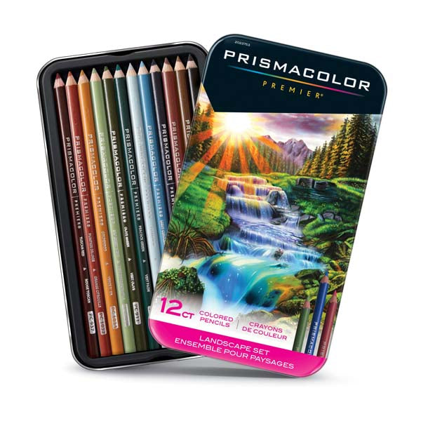White Smoke Prismacolor Premier Pencils, Landscape Assortment, 12Pk Pencils