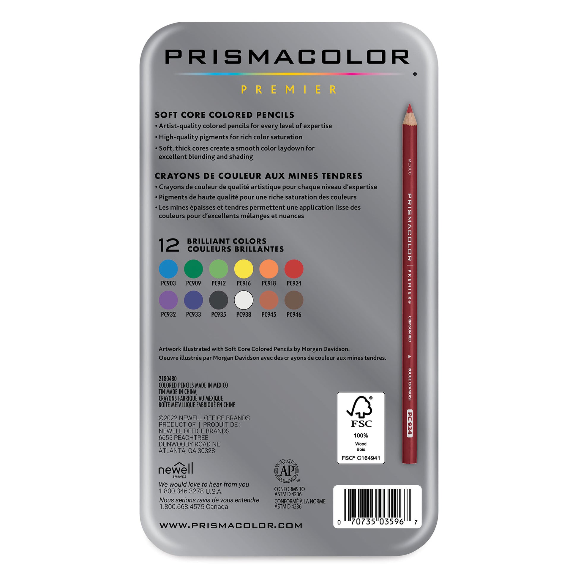 Light Slate Gray Prismacolor Premier Pencils, 12Pk Pencils