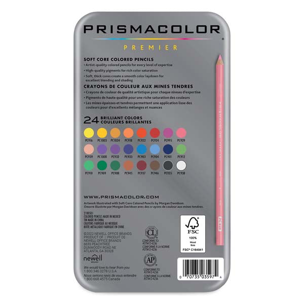 Light Slate Gray Prismacolor Premier Pencils, 24Pk Pencils