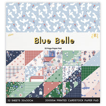 White Smoke Blue Belle 32 Page 12X12 Paper Pad Stencils and Templates