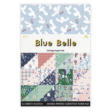 White Smoke Blue Belle 24 Page 6X8 Paper Pad Stencils and Templates