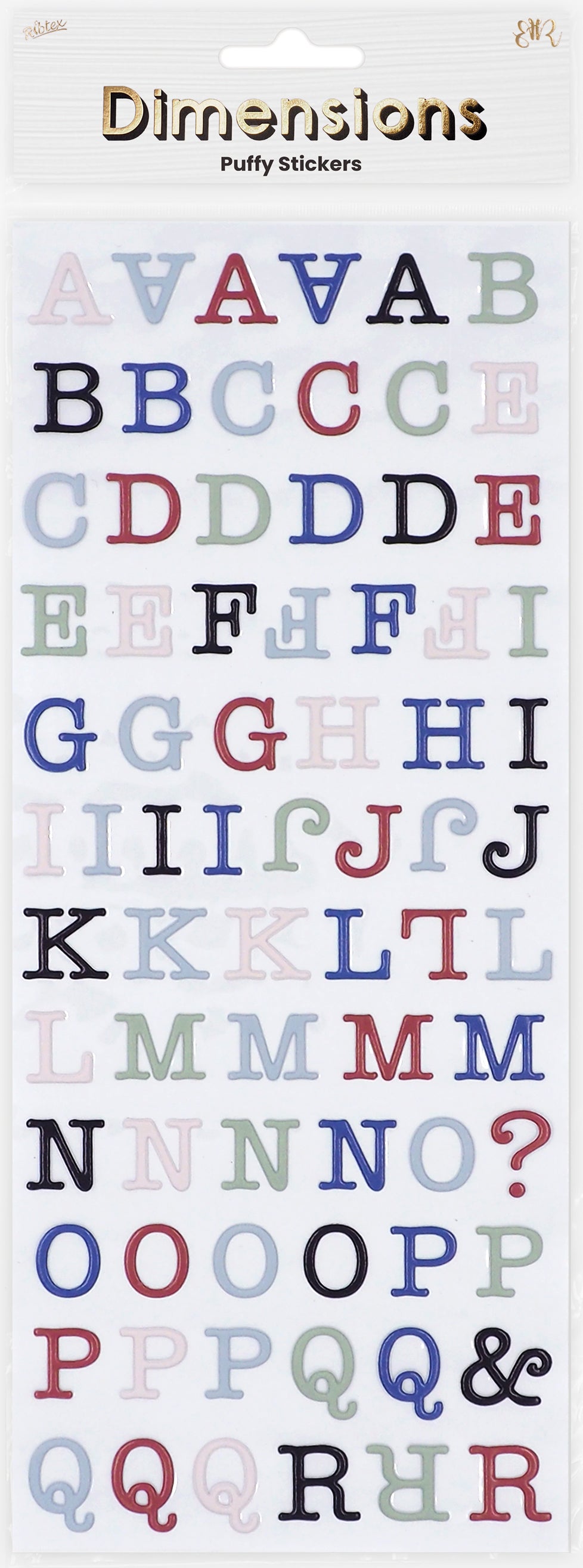 Lavender Dimensions Blue Belle, Puffy Stickers, Alphabet Paper Craft