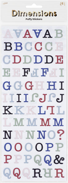 Lavender Dimensions Blue Belle, Puffy Stickers, Alphabet Paper Craft