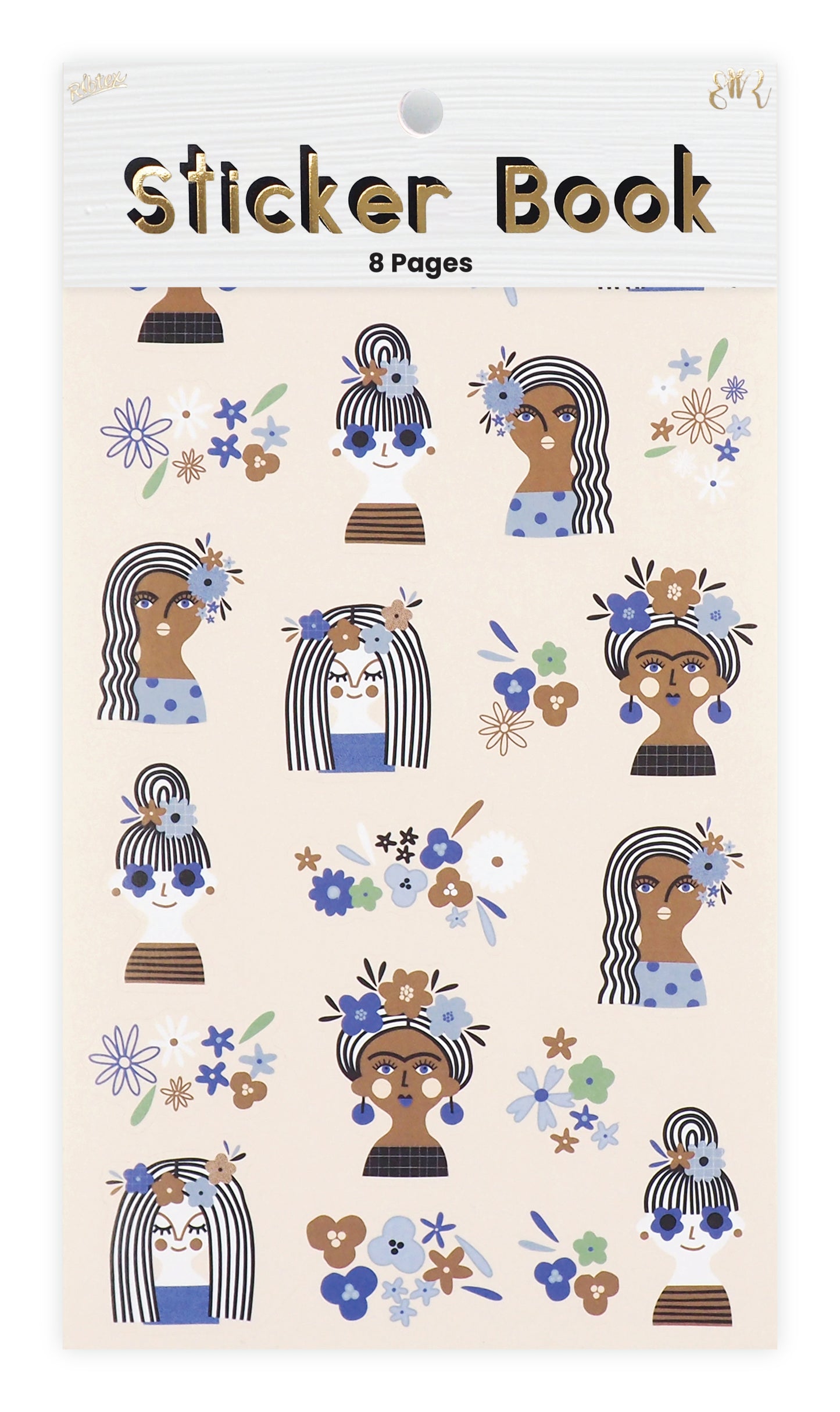 Misty Rose Blue Belle Sticker Book Paper Craft