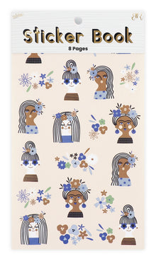 Misty Rose Blue Belle Sticker Book Paper Craft
