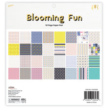 White Smoke Blooming Fun 32 Page 12X12 Paper Pad Stencils and Templates