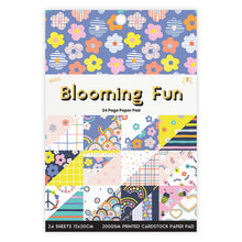 White Smoke Blooming Fun 24 Page 6X8 Paper Pad Stencils and Templates