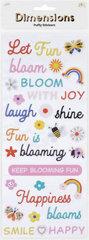 Lavender Dimensions Blooming Fun Puffy Stickers, Alphabet Paper Craft