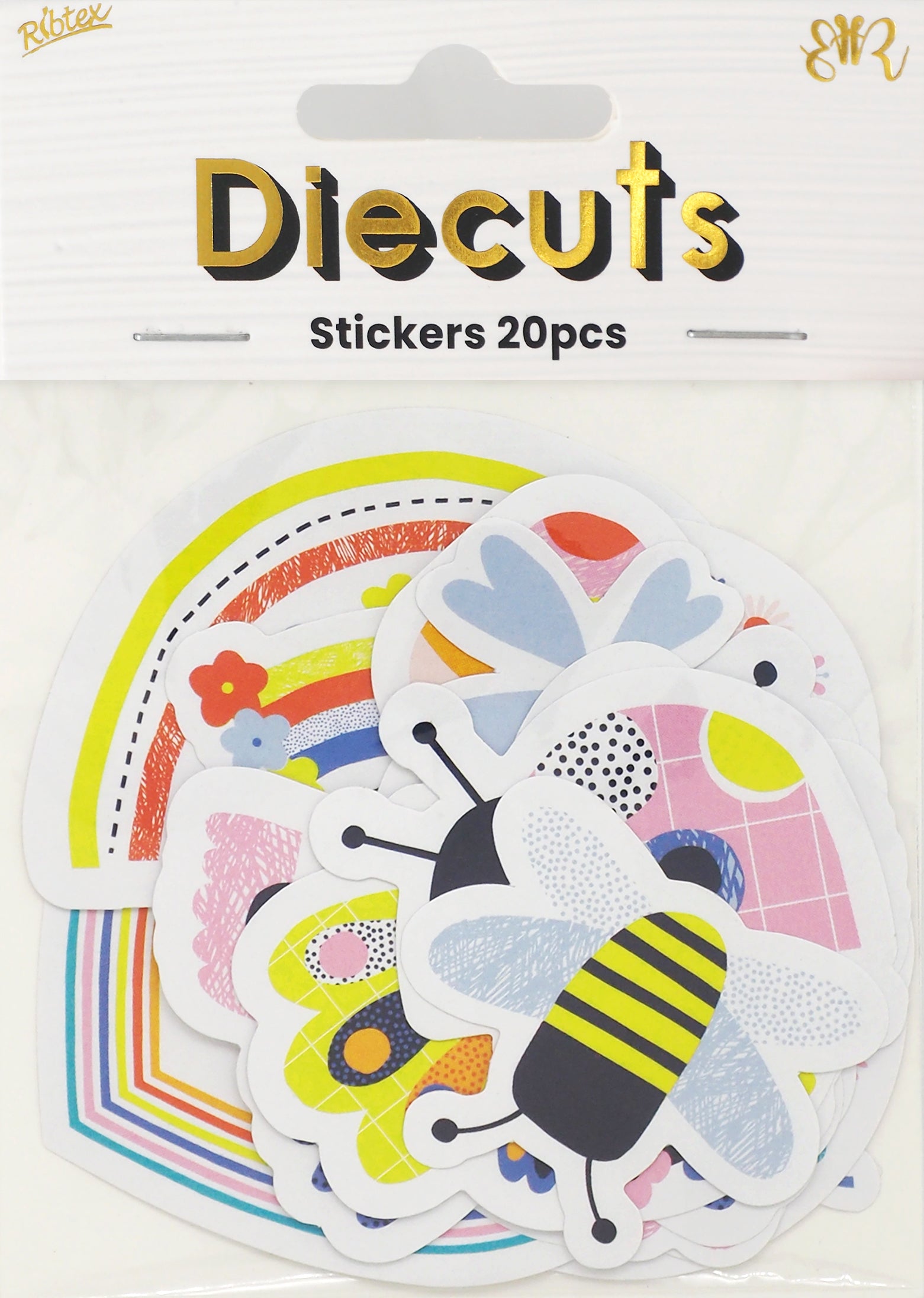 Lavender Blooming Fun Die Cut Sticker Pack 20Pcs Paper Craft