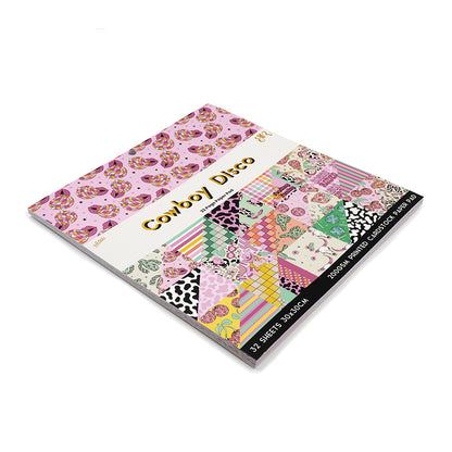 White Smoke Cowboy Disco 32 Page 12X12 Paper Pad Stencils and Templates
