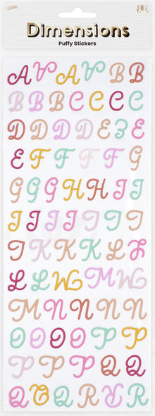 Lavender Dimensions Cowboy Disco Puffy Stickers, Alphabet Paper Craft