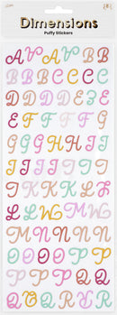 Lavender Dimensions Cowboy Disco Puffy Stickers, Alphabet Paper Craft