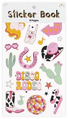 White Smoke Cowboy Disco 8 Sheet Sticker Book Paper Craft