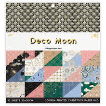 Dim Gray Deco Moon 32 Page 12X12 Paper Pad Stencils and Templates