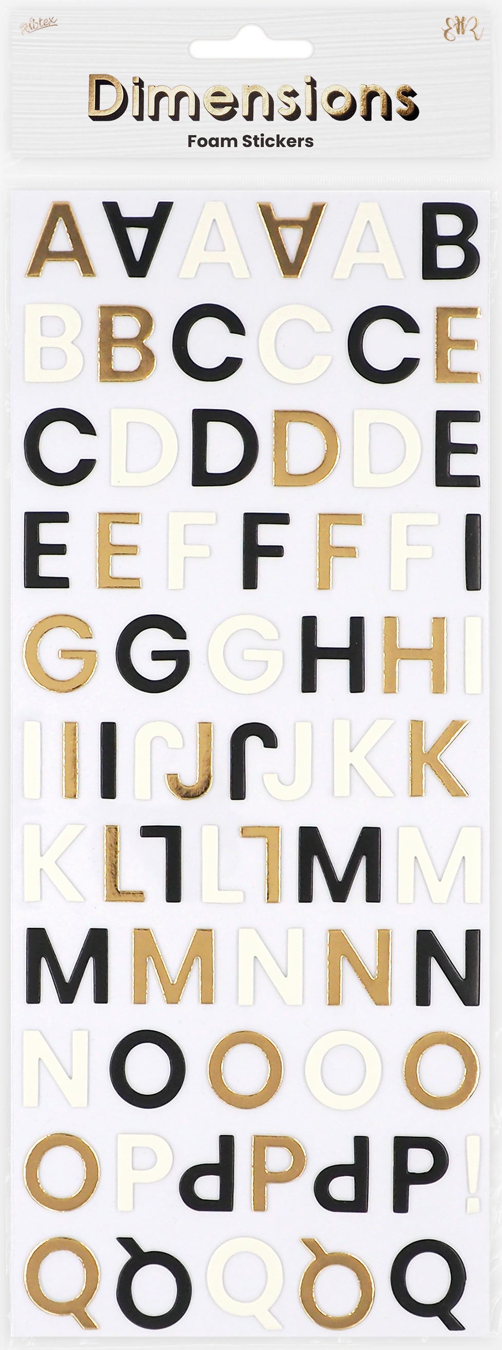 White Smoke Dimensions Deco Moon Foam Stickers, Foil Alphabet Paper Craft