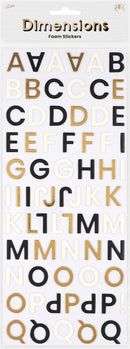 White Smoke Dimensions Deco Moon Foam Stickers, Foil Alphabet Paper Craft