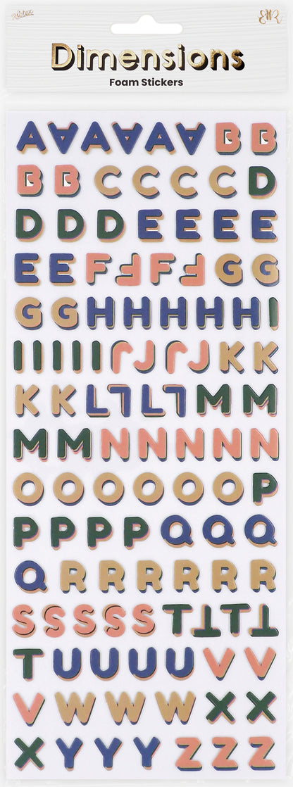 Lavender Dimensions Deco Moon Foam Stickers, Mini Alphabet Paper Craft