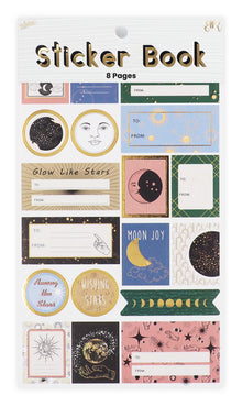 Lavender Deco Moon Sticker Book Paper Craft