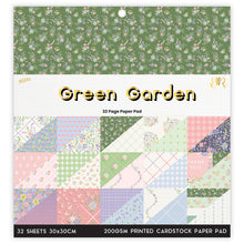 Dim Gray Green Garden 32 Page 12X12 Paper Pad Stencils and Templates