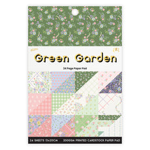 Dim Gray Green Garden 24 Page 6X8 Paper Pad Stencils and Templates