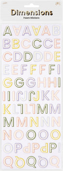 Lavender Dimensions Green Gardn Foam Stickers, Black Alphabet Paper Craft