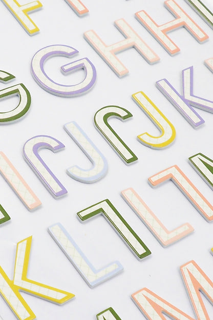 Lavender Dimensions Green Gardn Foam Stickers, Black Alphabet Paper Craft